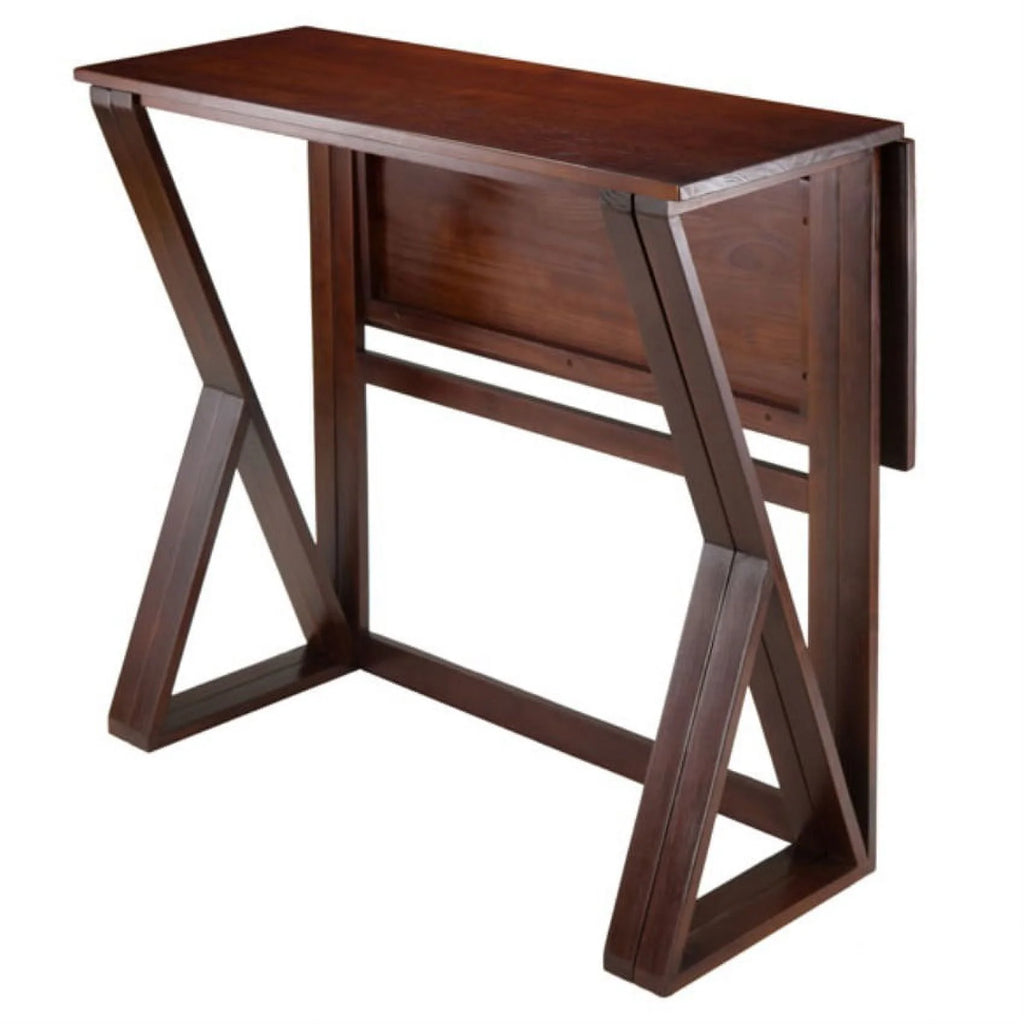 3-Pc Drop Leaf High Table with 2 Cushion Round Seat Stools Z25754
