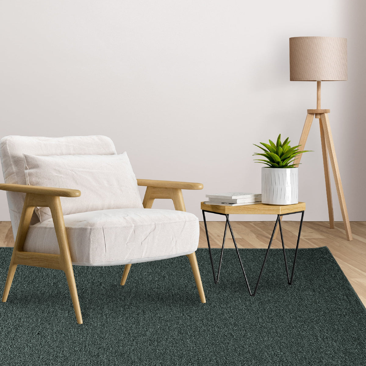 Teal 4' x 44' Indoor/Outdoor Runner Rug W7223